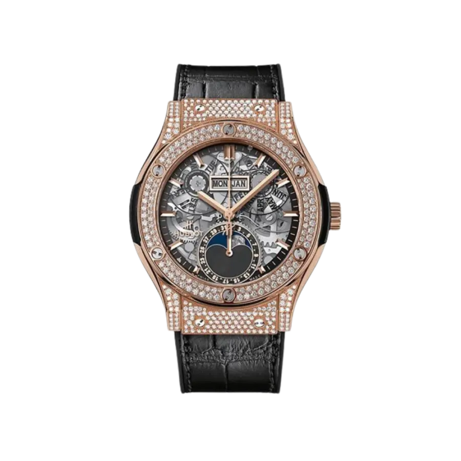Hublot Classic Fusion Aerofusion Moonphase King Gold 42mm, Ref# 547.OX.0180.LR