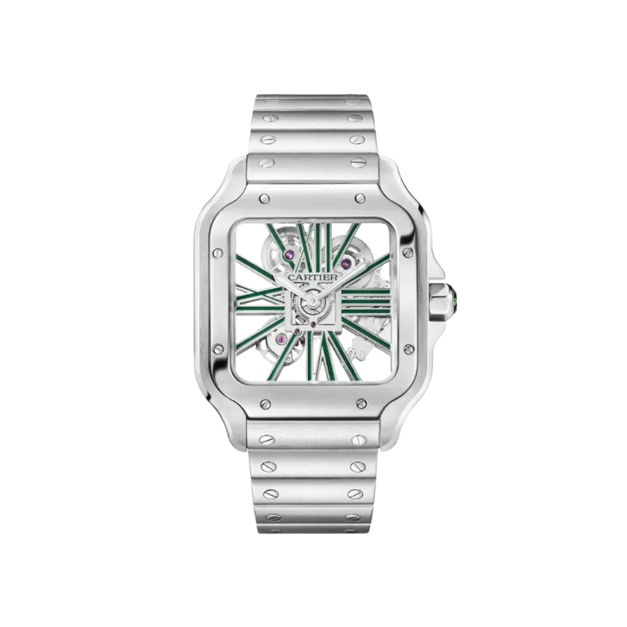Santos de Cartier Large Skeleton/Green