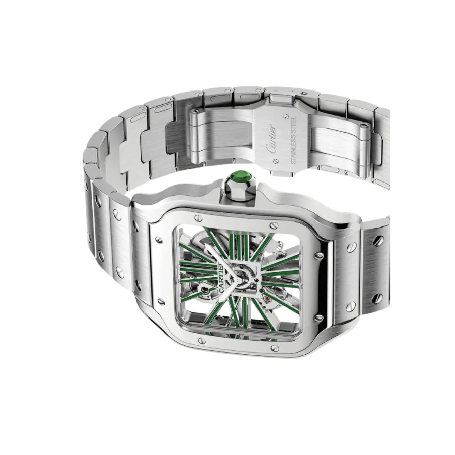 Santos de Cartier Large Skeleton/Green - Image 2