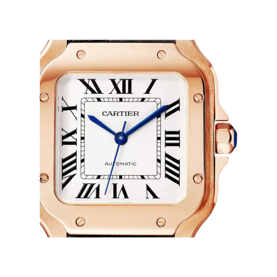 Santos de Cartier Medium Automatic Gold Watch - Image 2