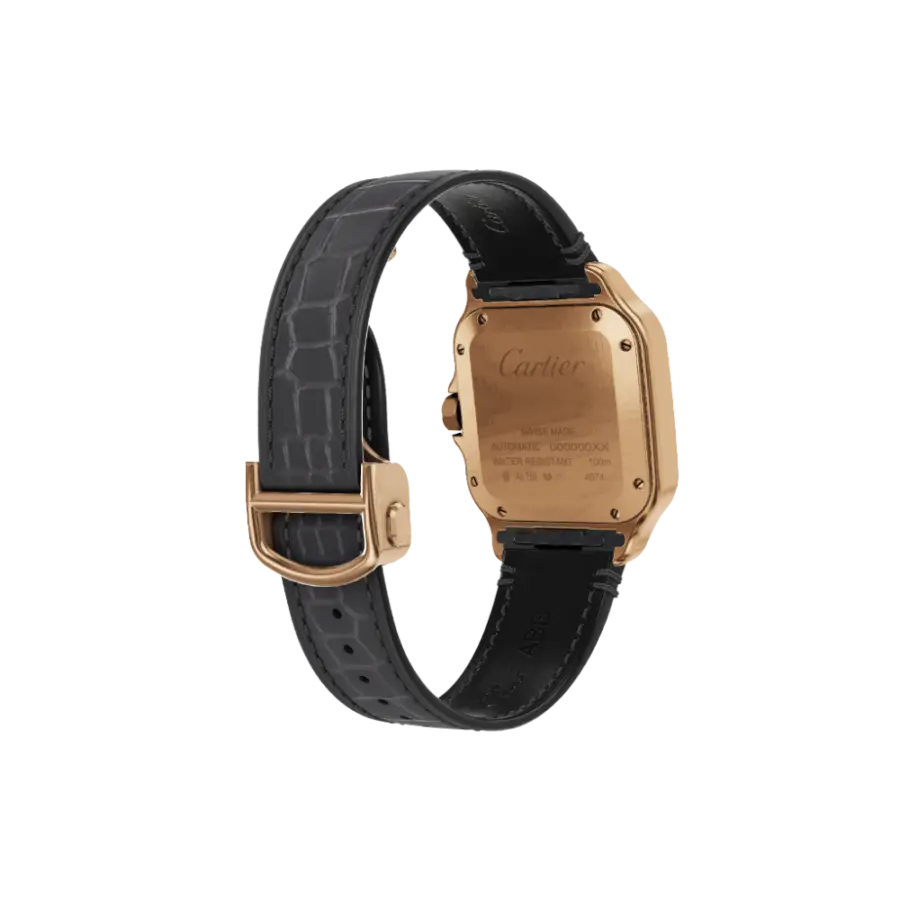 Santos de Cartier Medium Automatic Gold Watch - Image 5