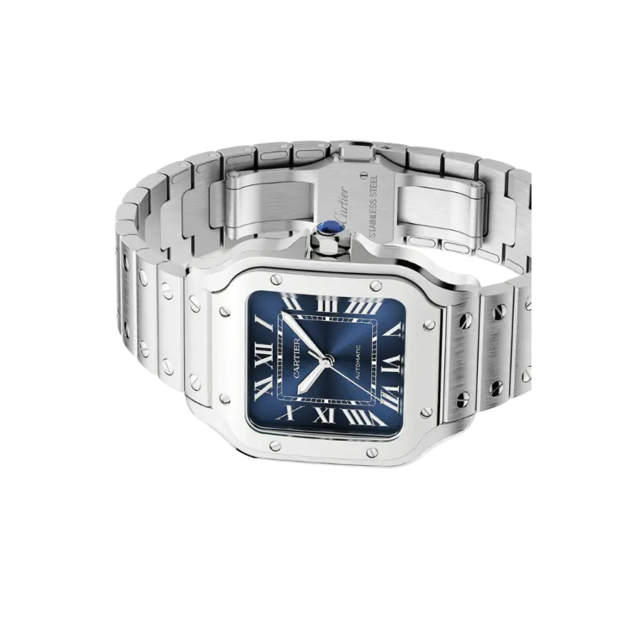 Santos de Cartier Medium Blue Dial Automatic - Image 4