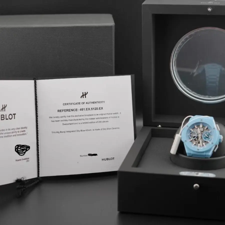 Hublot Big Bang INTEGRATED SKY BLUE CERAMIC Ref# 451.EX.5120.EX - Image 8