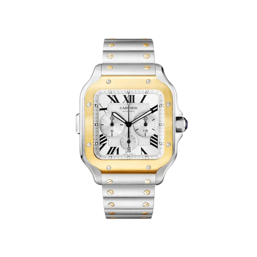 Santos de Cartier XL Chronograph Steel/Gold