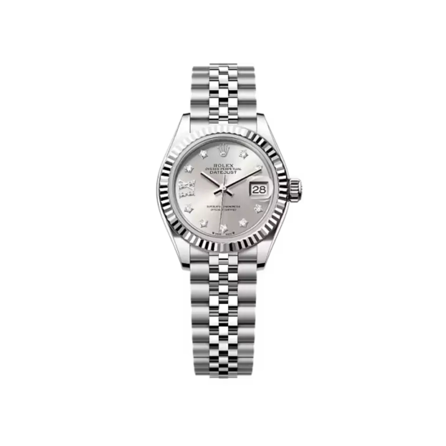 Rolex Lady-Datejust 28, Oystersteel and 18k White Gold, Ref#279174-0021