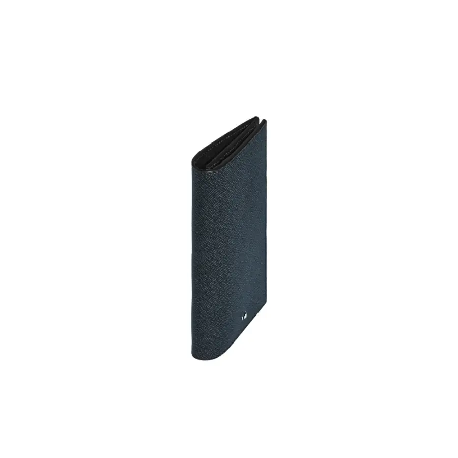 Montblanc Sartorial Wallet 14cc with Zipped Pocket – Tweed Blue - Image 2