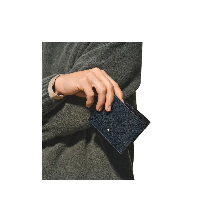 Montblanc Sartorial Wallet 6cc – Tweed Blue - Image 2