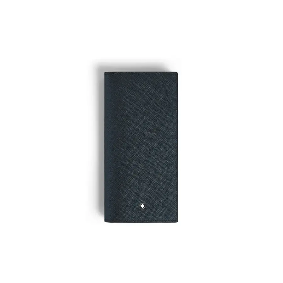 Montblanc Sartorial Wallet 14cc with Zipped Pocket – Tweed Blue