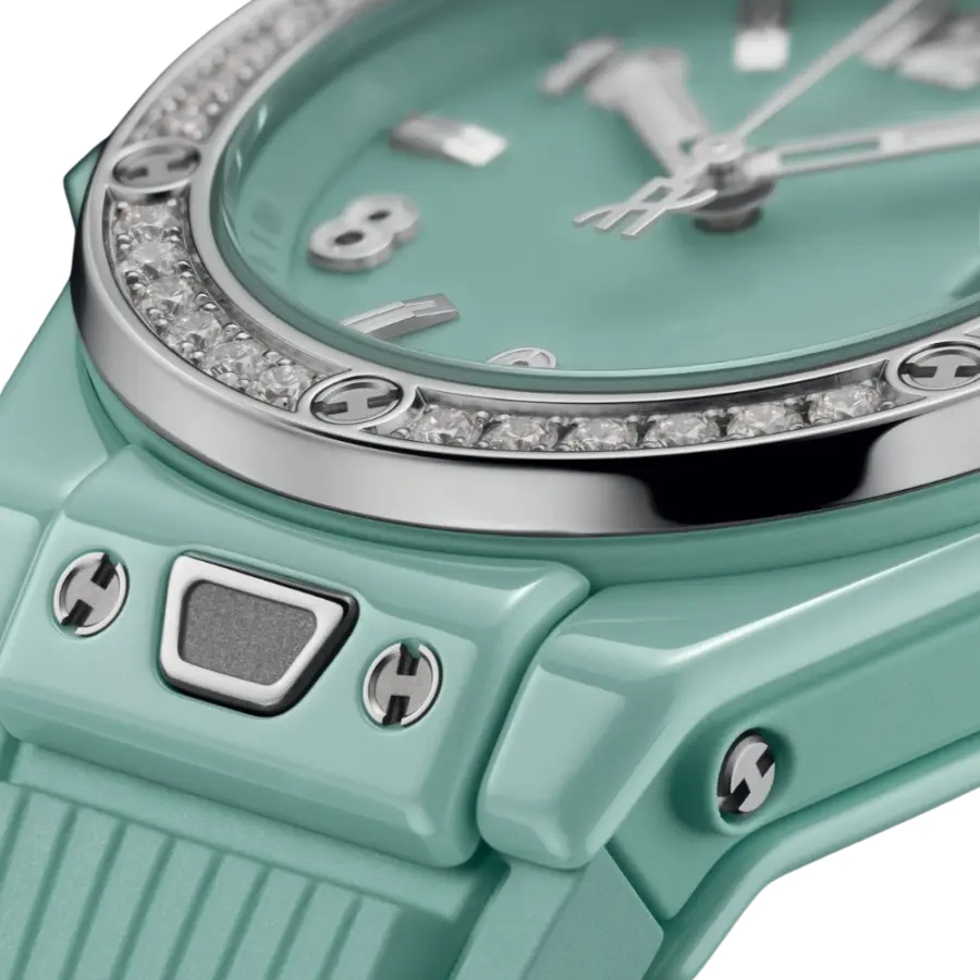 Big Bang One Click Mint Green Ceramic Diamonds Ref. 485.GS.5271.RX.1204 - Image 5