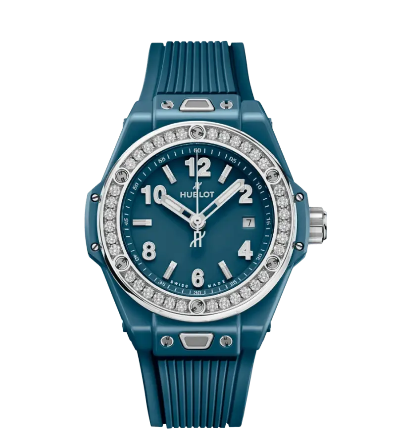 Big Bang One Click Petrol Blue Ceramic Diamonds Ref. 485.ES.5171.RX.1204