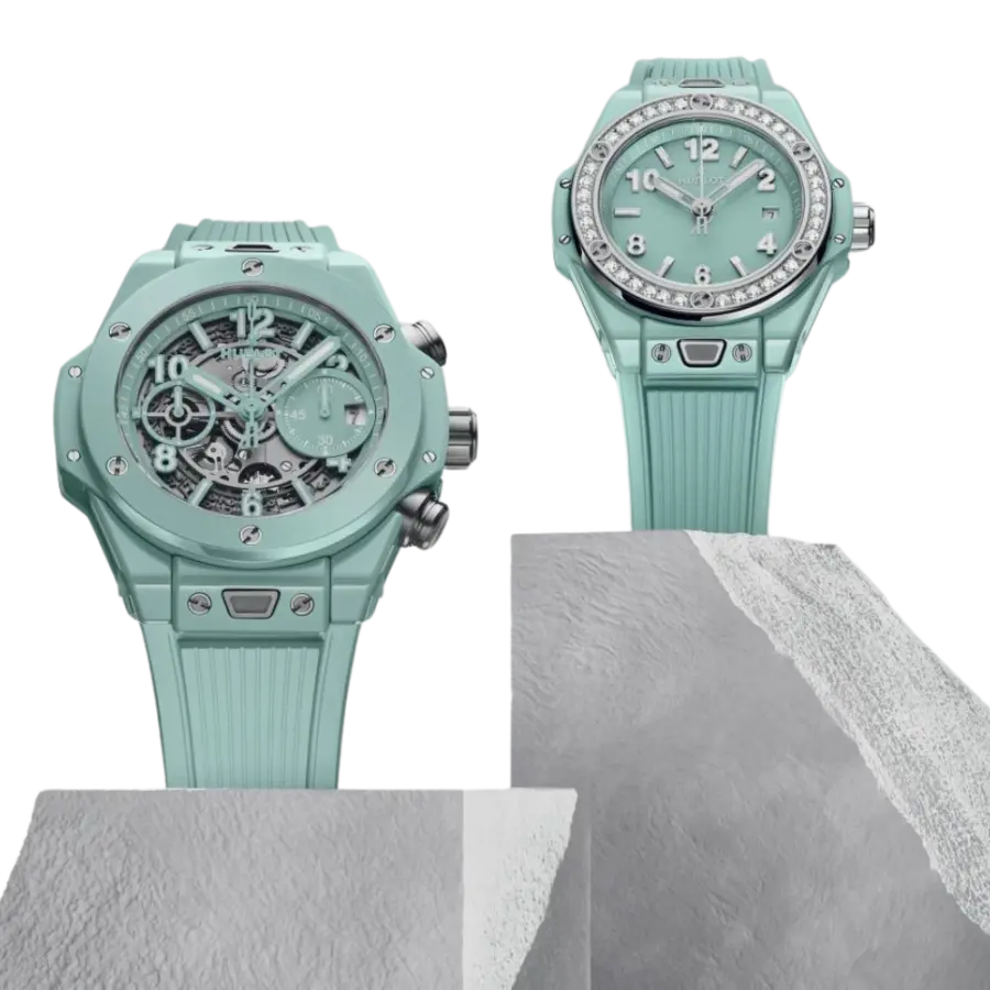 Big Bang One Click Mint Green Ceramic Diamonds Ref. 485.GS.5271.RX.1204 - Image 3