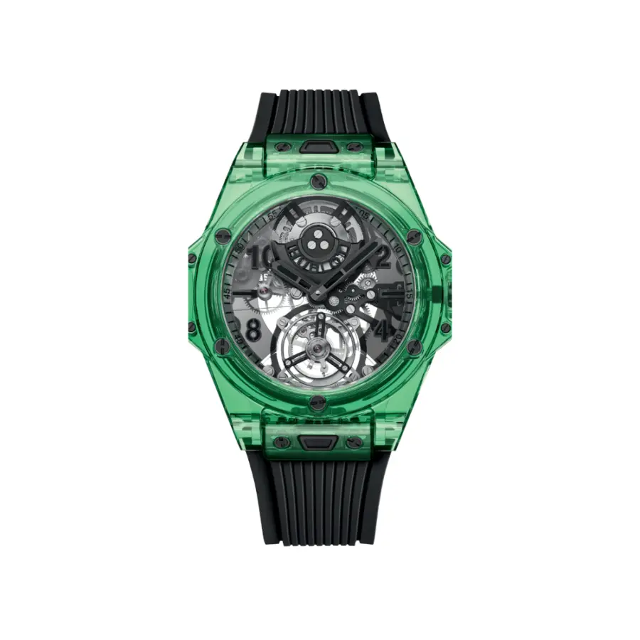 Hublot Big Bang Tourbillon Automatic SAXEM 44mm – Green Case, Skeleton Dial
