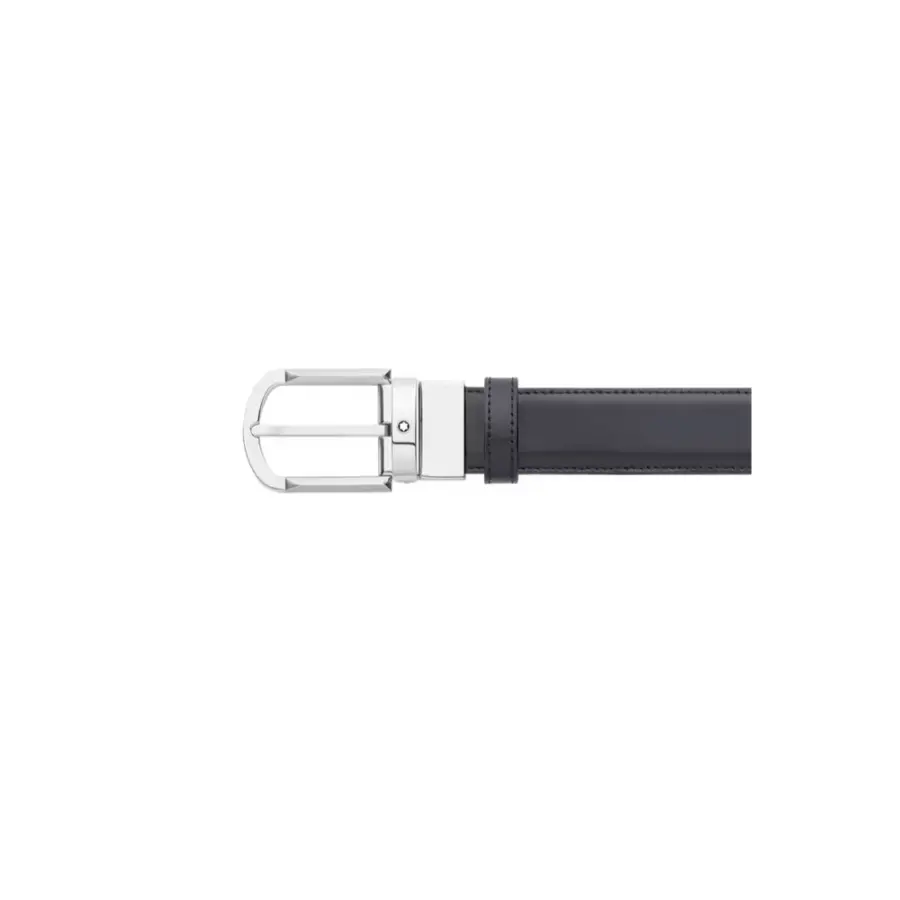 Montblanc Horseshoe Buckle Reversible Leather Belt 30mm – Black/Brown - Image 4