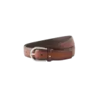 Horseshoe buckle brown 35 mm leather belt