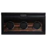 WOLF Roadster Triple Watch Winder with Cover, Storage & Travel Case