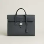 Hermes Sac A Depeches Light 1-36 Briefcase - Grey